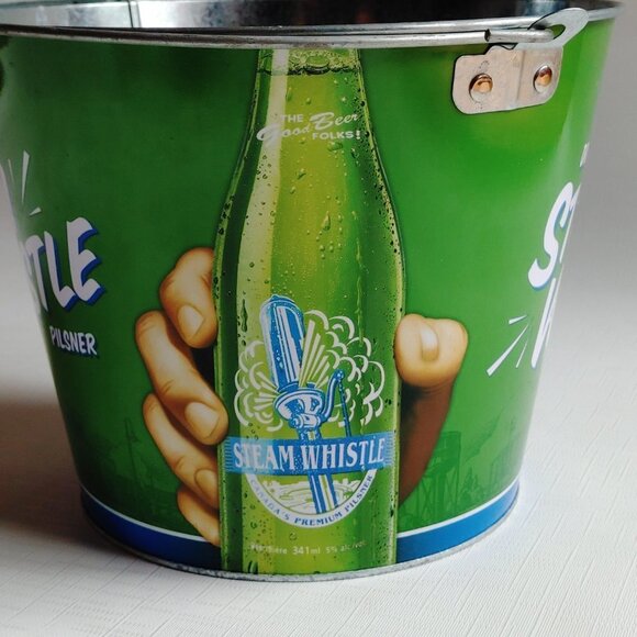 RETRO STEAM WHISTLE Beer Bucket Metal Beer Bucket - Picture 2 of 11